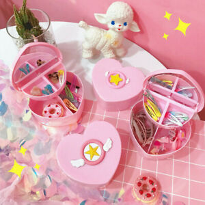 Anime Cardcaptor Sakura Jewelry Box Accessory Storage Bag Shelf Makeup Box Desk