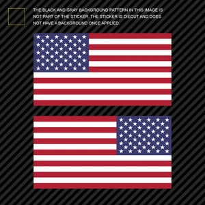 (2x) 4" American Flag Sticker Die Cut Decal USA LH RH mirrored reverse - Picture 1 of 1