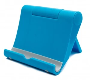 Position Support Pliant Réglable en Bleu pour Tablette Et Smartphone - Photo 1/4