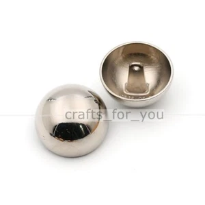 DOMED METAL SHANK BUTTONS SEWING HANDMADE CRAFTS GOLD SILVER FOR CLOTHING/TAILOR - Picture 1 of 12