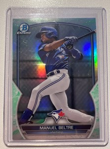 2023 Bowman Manuel Beltre Chrome Lunar Glow Refractor Toronto Blue Jays #BCP-79