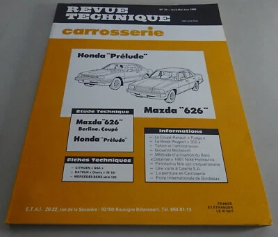 Manual de Reparación Revue Technique Modelo: Honda Prélude&mazda 626 Stand - Imagen 1 de 3