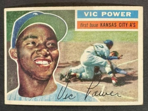 VINTAGE 1956 Topps VIC POWER # 67 - EX COND