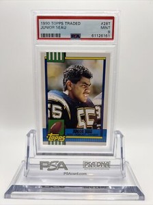 1990 Topps Traded Junior Seau Rookie Football Card #28T PSA 9 Mint