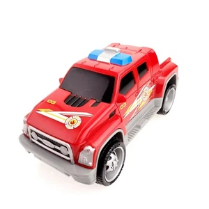 2002 Red Mattel Matchbox Fire Rescue 4 Door Cabin Truck 5' Long USA Seller - Picture 1 of 12