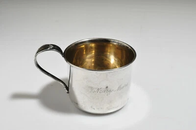 Taza bebé vintage Lunt 565V monograma plata esterlina - monograma Margo Marie Foto 1 de 4