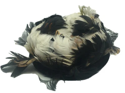 Caprice New York Feather & Lace Flapper Hat 1920’s NYC Vintage - Image 1 of 4