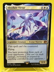 Tarjeta mágica fresca Absolute Virtue Magic The Gathering Final Fantasy Mythic rara casi nueva - Imagen 1 de 2