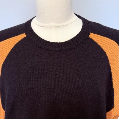 Obermeyer Ian Ski Sweater Retro Striped Wool Blend Men’s Large V Neck - Image 1 of 4