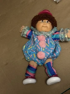 Vintage 1985 Cabbage Patch Kids Circus Kids Brown Eyes Brown Hair w Hat & Shoes - Picture 1 of 10