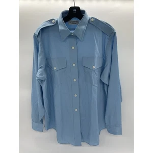 Van Heusen Women’s Button-up The Aviator Dress Shirt - Size 14 - Picture 1 of 6