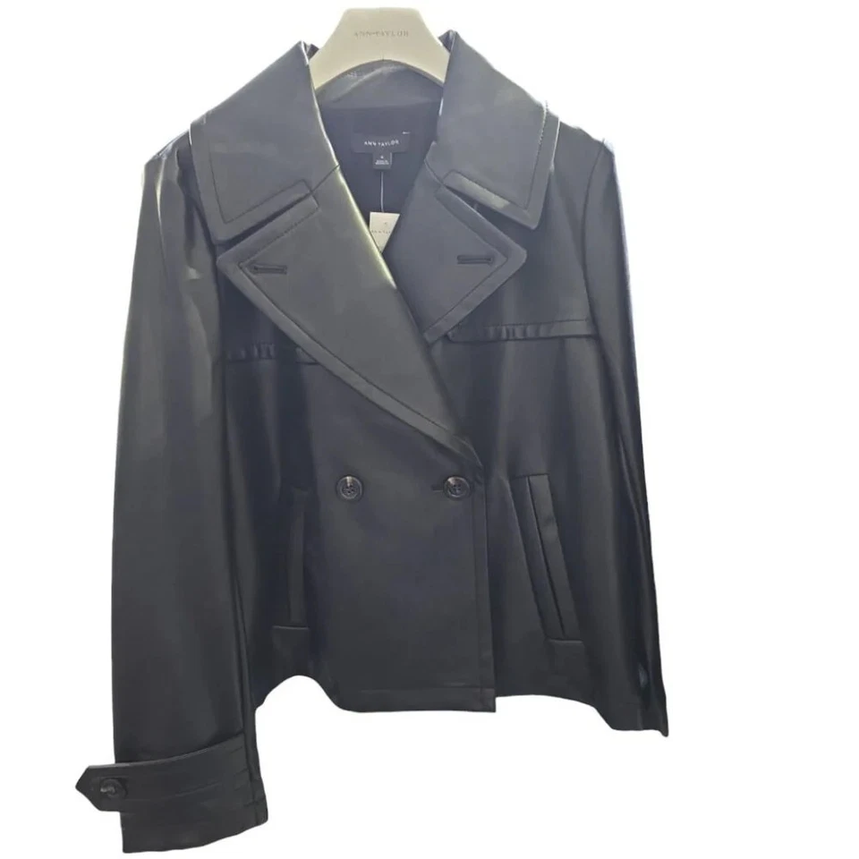 Jaqueta de couro Ann Taylor 29024612, preta, M - Imagem 1 de 1