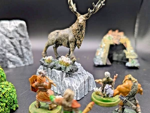 Well painted large Reaper Lost Stag/animal companion dnd fantasy miniature - Picture 1 of 2