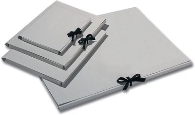 folia Sammelmappe aus Graukarton für DIN A3/6905 mit Band,