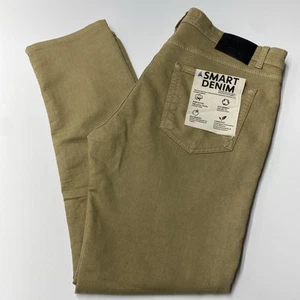Tailor Vintage Mens Smart Denim Khaki Brown Slim Fit Stretch Sz 32x32 NWT - Picture 1 of 5