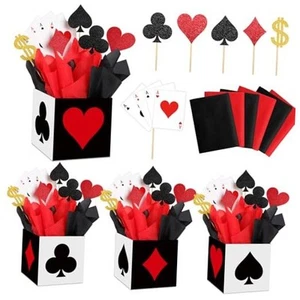  Sets Casino Party Decorations Casino Favor Boxes (6 x 6 x 6 In) Casino 16 - Picture 1 of 8