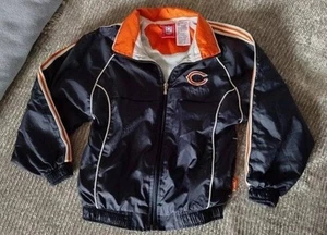 Vintage Y2K NFL Chicago Bears Kids Large 7 Lightweight jacket Lined Windbreaker - Picture 1 of 6