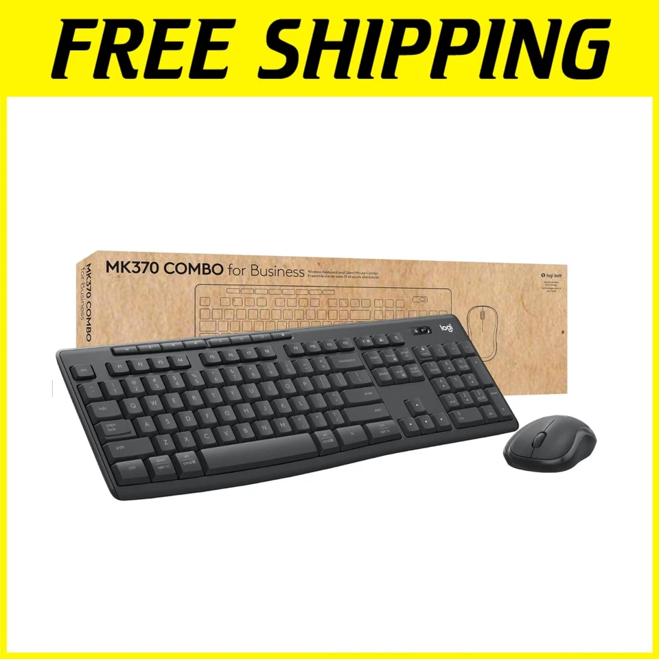 Logitech MK370 Wireless Keyboard and Mouse Combo - Graphite - Image 1 of 4