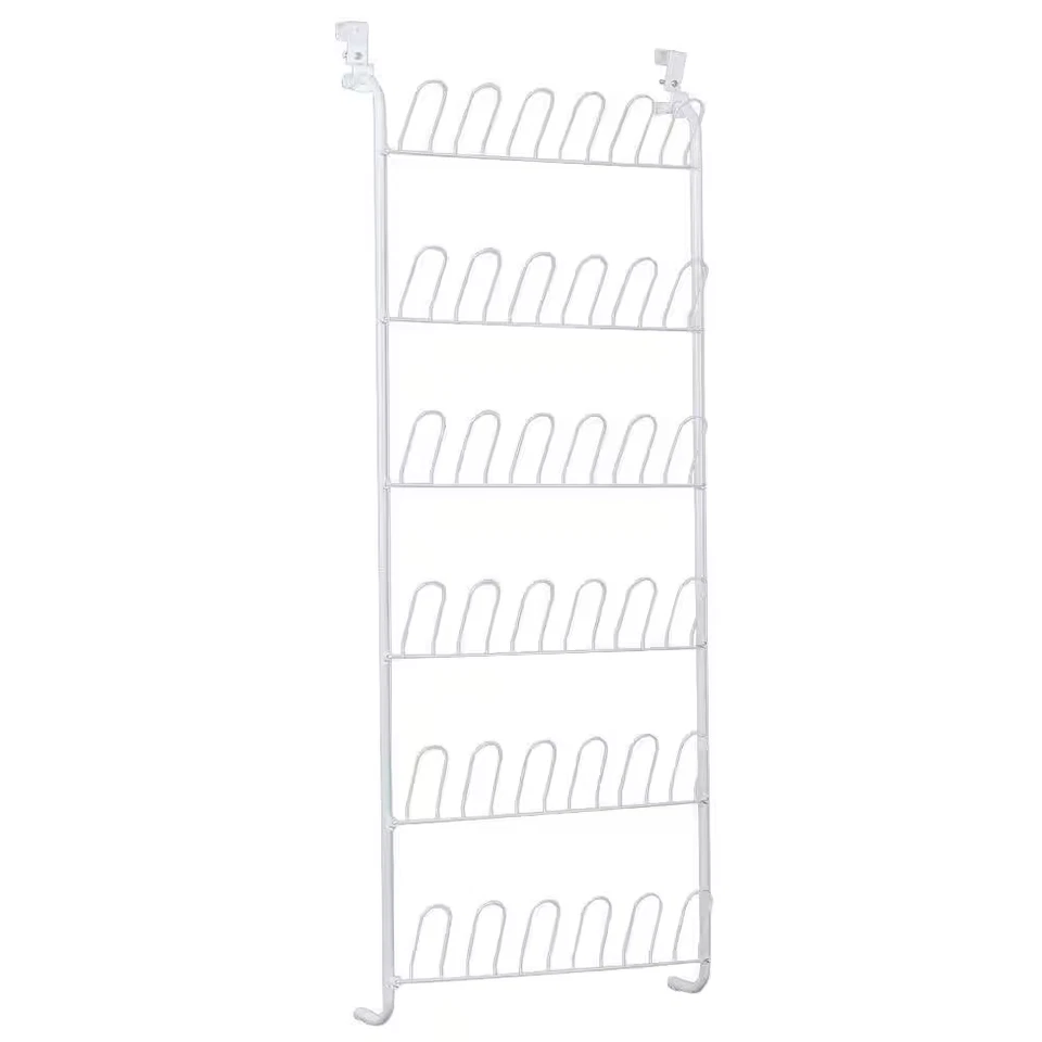 57.5 In. H 18-Pair White Metal Hanging Shoe Organizer - Image 1 of 4