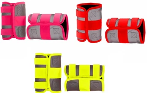 Equisafety Hi-Vis reflektierende Quecksilber Bein Stiefel Wraps orange/rosa/gelb Einheitsgröße