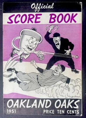 original 1951 MICKEY MANTLE rookie year PRE major league debut BASEBALL PROGRAM - Image 1 of 4