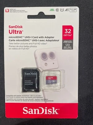 SanDisk Ultra microSDHC UHS-I Card with Adapter Adaptateur 32G 120MB/s - Bild 1 von 3