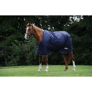 Saxon Defiant 600D Standard Neck Medium Horse Turnout Rug - Navy/White - Picture 1 of 1