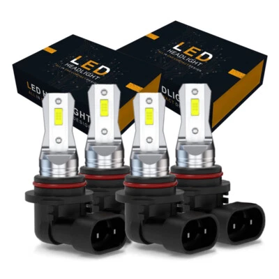 For Lincoln Mark VIII Base Sedan 2-Door 1993-1996 LED Headlights High Low Bulbs - Image 1 of 4