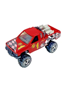 Hot Wheels Nissan Pickup Truck Checkered Number 1 Vintage 1987 Diecast Toy Car - Picture 1 of 5