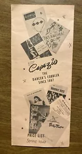 Folleto de zapatos A9 publicidad Capezio The Dancer’s Cobbler desde 1887 1949 de colección - Imagen 1 de 12