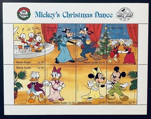 SIERRA LEONE MICKEY'S CHRISTMAS DANCE DISNEY STAMPS MNH 1988 MICKEY 60TH ANNV - Picture 1 of 1