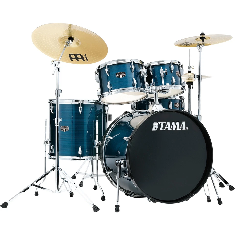 Kit completo de 5 piezas TAMA Imperialstar con platillos Meinl HCS - Hairline Blue Foto 1 de 1