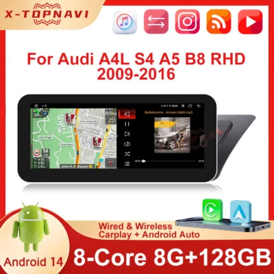 8+128 GB para Audi A4/A5/B8 Concierto/Radio Sinfonía WIFI 128 GB Coche Estéreo Carplay  - Imagen 1 de 4