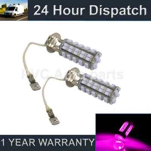 2X H3 PINK 60 LED FRONT FOG SPOT LAMP LIGHT BULBS HIGH POWER KIT XENON FF500201 - Picture 1 of 1