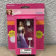 New 2002 Birthday Barbie Keychain NRFB Purple Gown