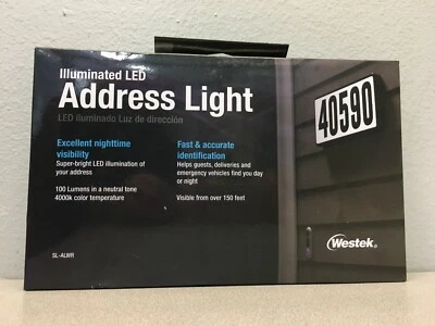 Westek SL-ALWR Dusk to Dawn Hardwired LED White Address Light