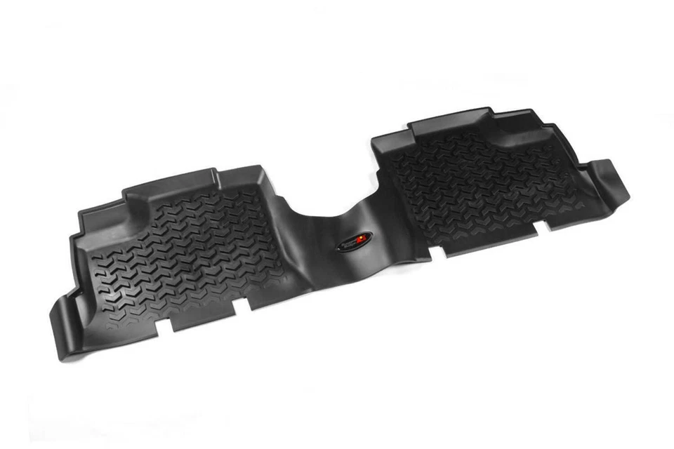 Fits Floor Liners Rear Black 07-18 Jeep Wrangler by Rugged Ridge 12950.01 - Image 1 of 1