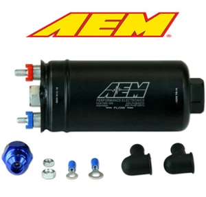 AEM 50-1005 Inline Hi Flow Fuel Pump Kit 400LPH Bosch 044 Style Universal - Picture 1 of 4