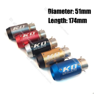 Universal Motorcycle Exhaust Pipe Mufflers Tips Tail Pipe For 38-51mm Slip On - Picture 1 of 12