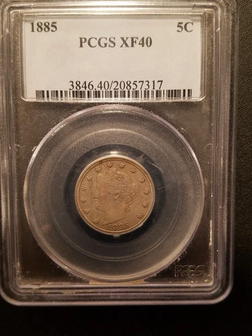 1885 Liberty Nickel * PCGS XF40 * Key Date * Low Mintage Of  1,473,300 Cover