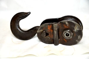 17 " SNATCH Block and Tackle Hook Heavy Duty Vintage - Picture 1 of 7