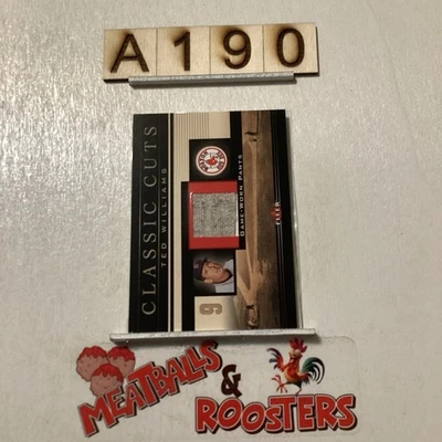 2002 Fleer Classic Cuts Ted Williams #TW-P Game Worn Pants - Image 1 of 3