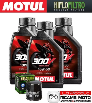 Kit Tagliando 3 OLIO [MOTUL] 300V 10w50 + FILTRO Yamaha YZF 600 R6 S 2008 2009 Foto 1 de 4