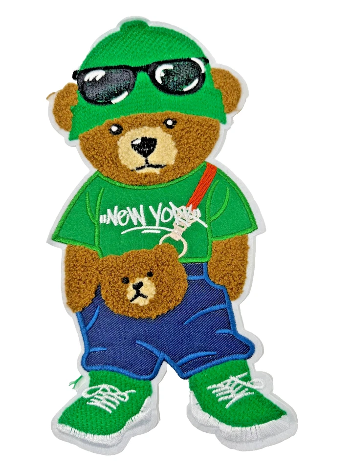 POLO RALPH LAUREN EXTRA LARGE SEW ON NEW YORKER BEAR PATCH RARE AUTHENTIC #14 !! - Image 1 of 1