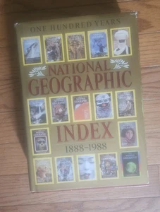 NATIONAL GEOGRAPHIC INDEX 1888-1988 One Hundred Years HCDJ Illustrated XLNT - Picture 1 of 2