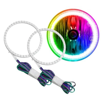 LED Fog Lights Halo Ring Lights ColorSHIFT For 2005-2011 Toyota Tacoma - Image 1 of 4