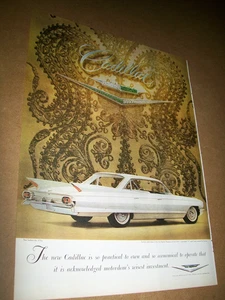 1962 Cadillac large-mag car ad-Sedan de Ville- Cartier jewels - Picture 1 of 1