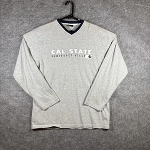 Vintage Cal State Dominguez Hills T-Shirt Herren L grau Ausrüstung für Sport Langarm - Bild 1 von 10