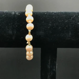 Women's Hand-Knotted Genuine Cream Pearl Bracelet with Locking Clasp - Picture 1 of 6