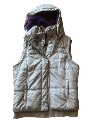 Finish Line 365 Mujer Talla M Gris Medio Cremallera Completa Sudadera con Capucha Chaleco Acolchado Usado en Excelente Condición Foto 1 de 4